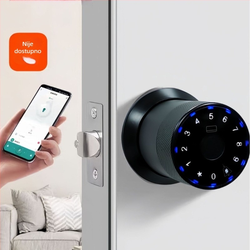 Model D03 Pametni brava s otiskom prsta za drvena vrata; kapacitet pohrane otisaka 50; više od 100000 otključavanja; vrijeme skeniranja <1 s; napajanje baterije