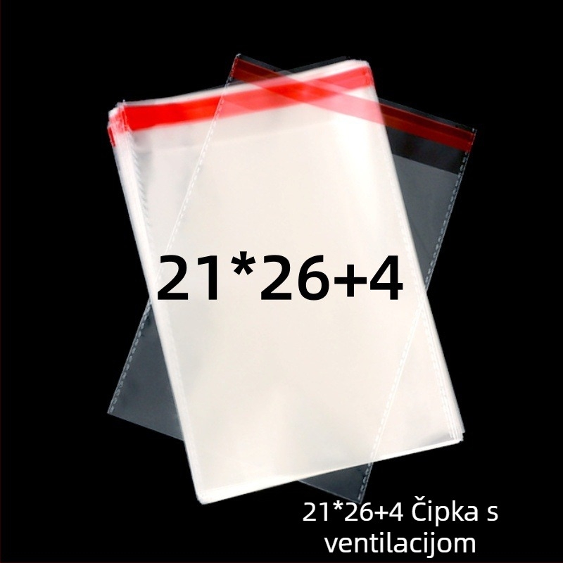 OPP samoljepljene prozirne vrećice za pakiranje s tiskanim logom | Materijal: plastika; Tolerancija širine: 2 mm; Upotreba: pakiranje malih predmeta, poput nakita