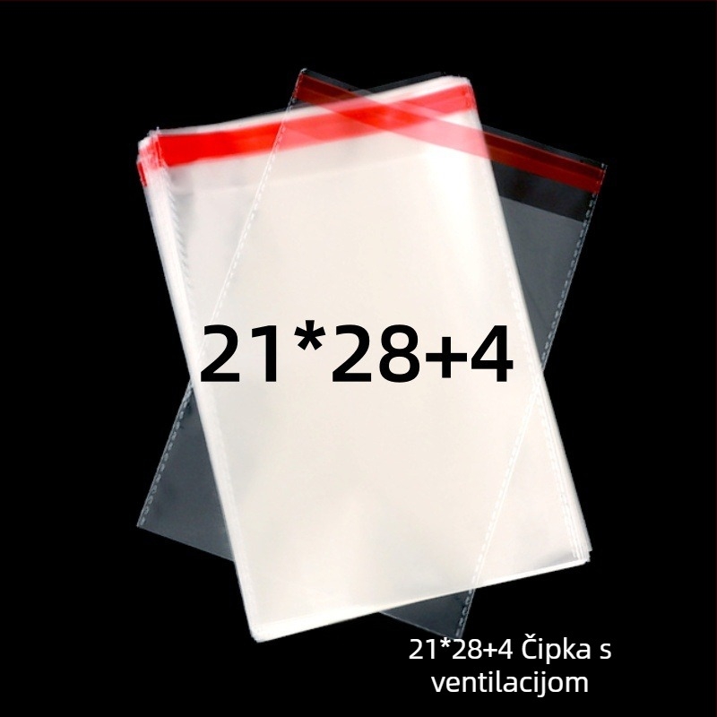 OPP samoljepljene prozirne vrećice za pakiranje s tiskanim logom | Materijal: plastika; Tolerancija širine: 2 mm; Upotreba: pakiranje malih predmeta, poput nakita