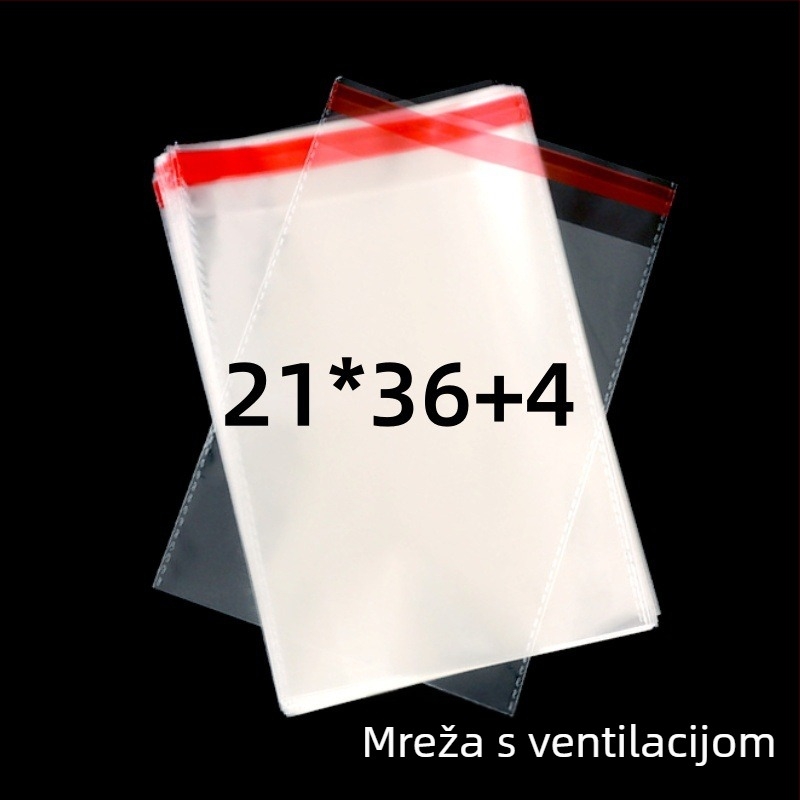 OPP samoljepljene prozirne vrećice za pakiranje s tiskanim logom | Materijal: plastika; Tolerancija širine: 2 mm; Upotreba: pakiranje malih predmeta, poput nakita
