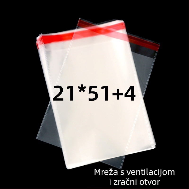 OPP samoljepljene prozirne vrećice za pakiranje s tiskanim logom | Materijal: plastika; Tolerancija širine: 2 mm; Upotreba: pakiranje malih predmeta, poput nakita