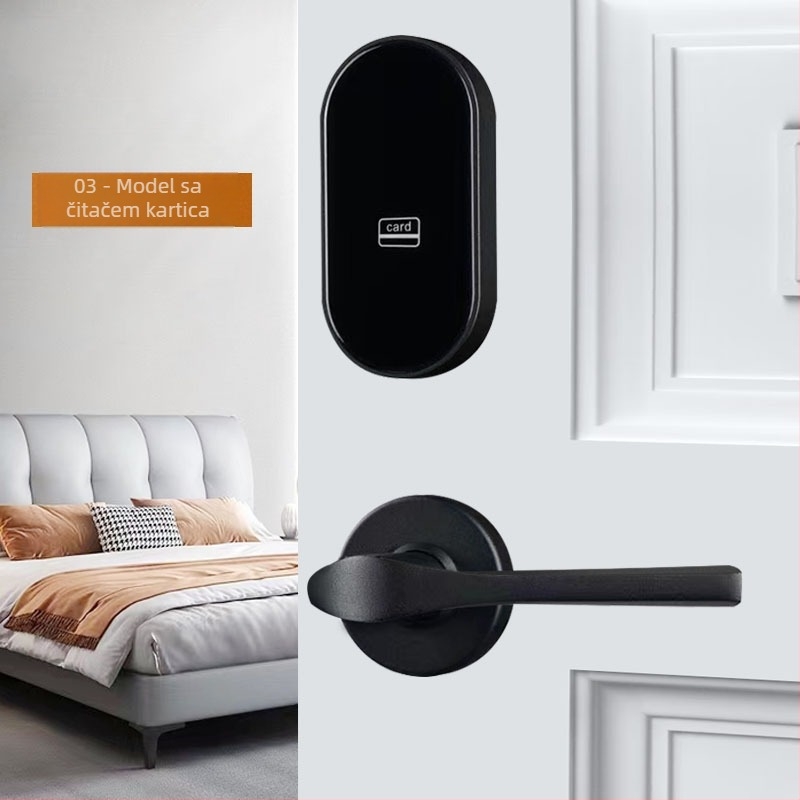 Pametan zaključavanje vrata s otiskom prsta za hotele i apartmane – Split 03 Fingerprint, aluminijska legura, moderan dizajn, TTLOCK kompatibilan, debljina šipke 5 mm, razmak šipki 6 mm
