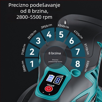 Električna auto polirka za uklanjanje ogrebotina i poliranje – bežični, 12V Li-ion, 120W, model ST-6598