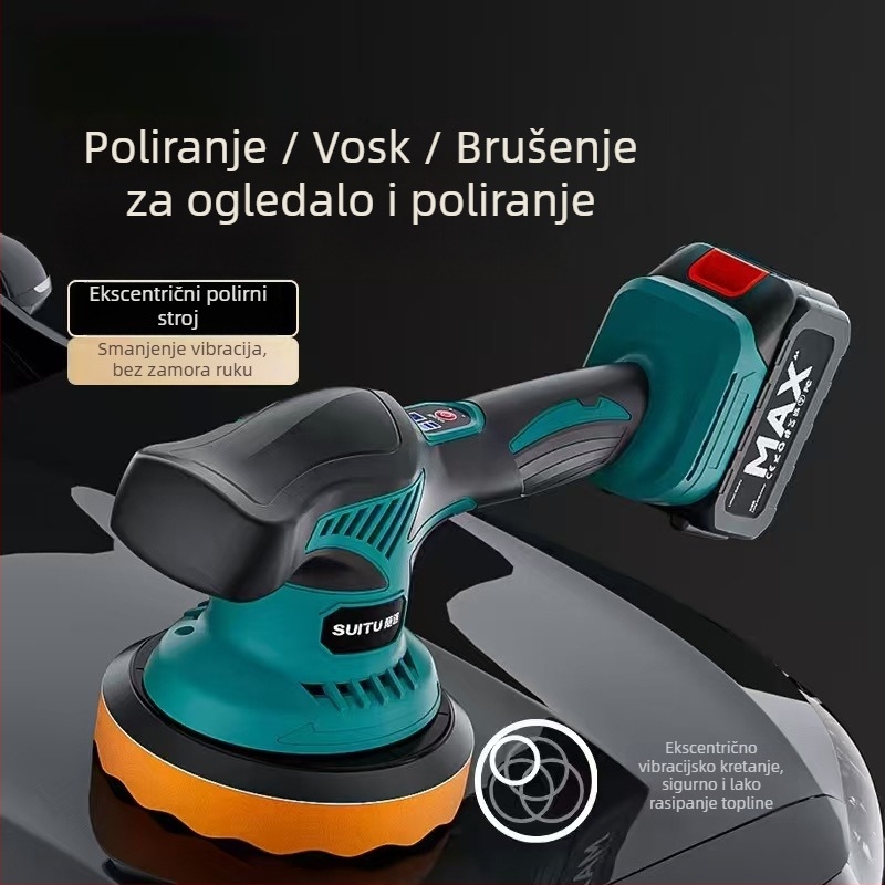 Električna auto polirka za uklanjanje ogrebotina i poliranje – bežični, 12V Li-ion, 120W, model ST-6598