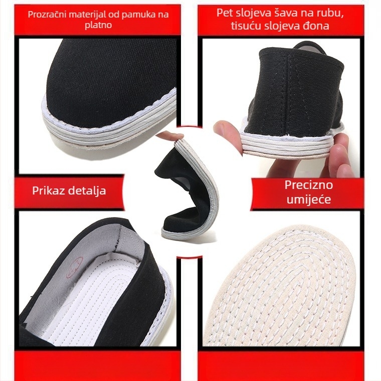 Unisex platnene slip-on tenisice, zaobljen vrh, niski gležanj, gornji dio od platna, unutarnja podstava od platna, višeslojna potplat, toplo zimi