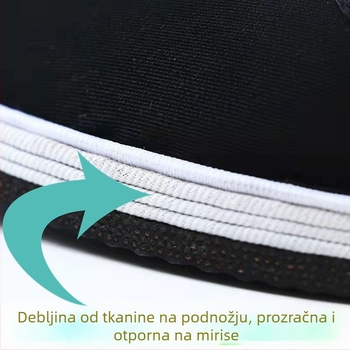 Muške platnene tenisice s potplatom s uzorkom gume, ručno izrađene, prozračne, otporne na habanje