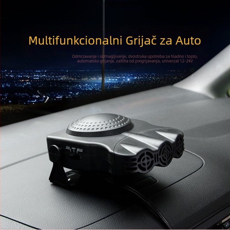 Automobilski grijač za vjetrobran s odmrzivanjem i odmagljivanjem, 12V, 150W, ABS