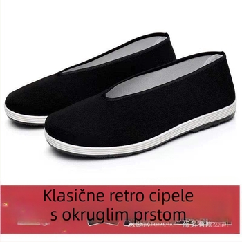 Muške platnene cipele – Vintage stil, prst u obliku Herringbone, gornji dio: platno, niski vrh, peta 3–5 cm, potplat od pjene