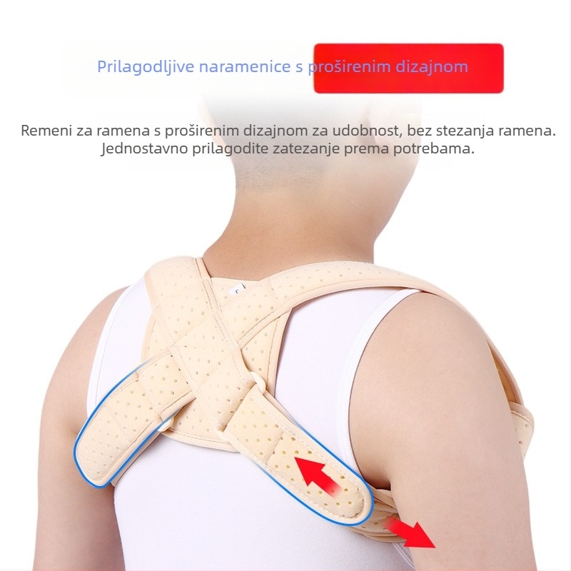 Pojas za fiksaciju ključnice s oblikom osam za korekciju držanja, pojas od kompozitnog platna s plastičnim dijelovima i Velcroem, marka Indi, proizvođač Hengshui Yingdi, jamstvo 3 mjeseca