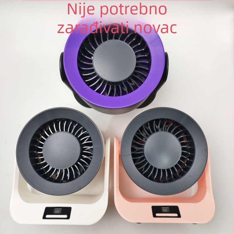 Automobilski ventilator s LED digitalnim zaslonom, akrilno kućište, snaga 5W, višestruko podesiv kut, model HR2520/HR2522