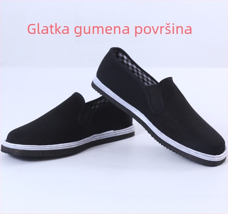 Muške platnene tenisice s okruglom noskom, prozračne gornje, mekana protuklizna potplata
