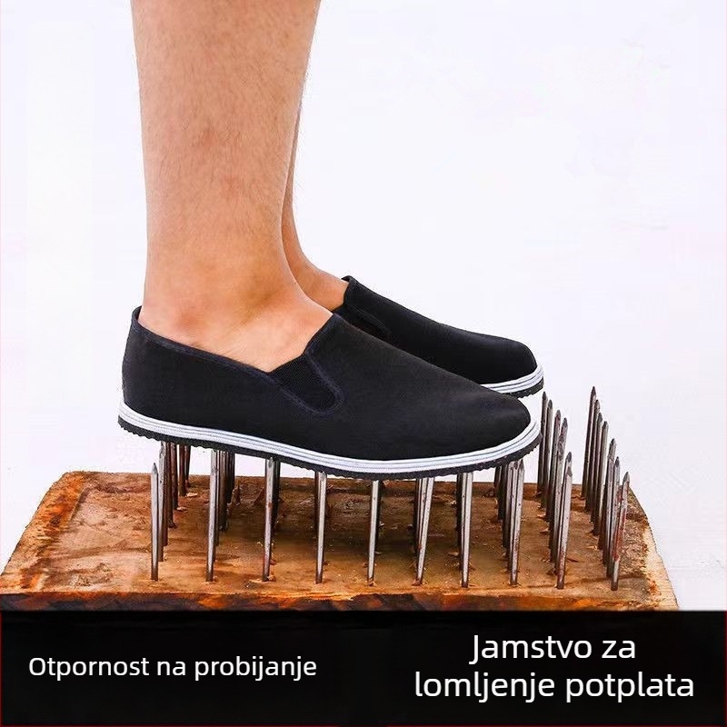 Muške platnene tenisice s okruglom noskom, prozračne gornje, mekana protuklizna potplata