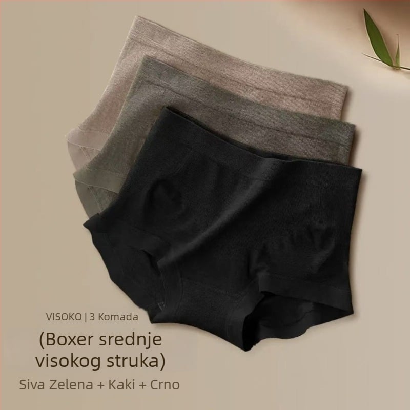 Ženske bokserice od modalnog materijala, srednje-visokog struka, elastične i prozračne, s 80–90% modala i podstavom od viskoze