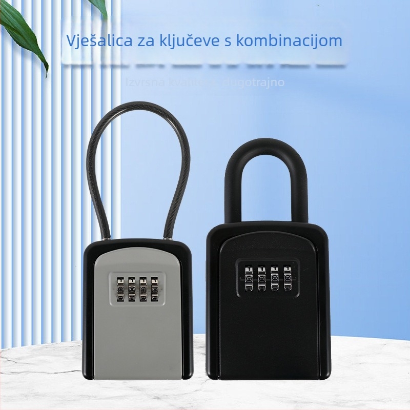 MGWS MG10 Kutija za ključeve od aluminijskog legura s mehaničkim kombinacijskim sustavom, viseća, za dom i hotel, debljina šipke zaključavanja 11 mm, razmak šipki 30 mm