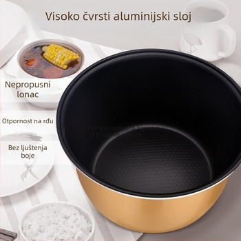 Qiang Luo Unutarnja posuda za automobilsku rižaru – aluminijska legura, 100W, za kuhanje riže