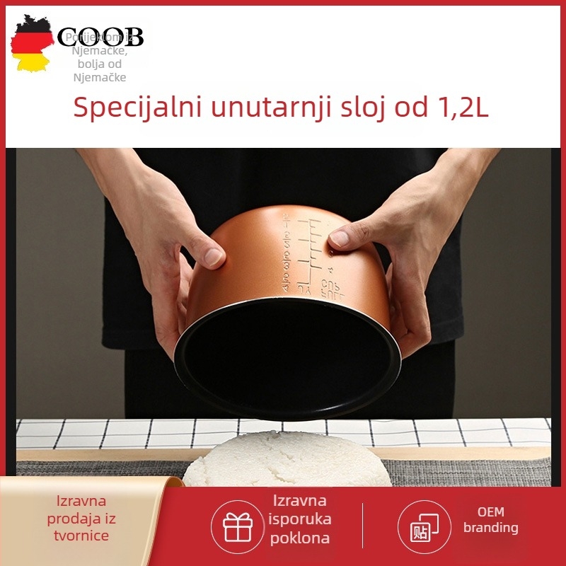 Qiang Luo Unutarnja posuda za automobilsku rižaru – aluminijska legura, 100W, za kuhanje riže