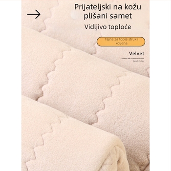 Ženske termalne hlače od poliestera s flisom, debele, širokog kroja, elastični pojas