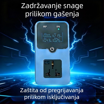 Automobilski uzemljivački adapter Smart Grounding Treasure, pametan, ABS kućište, 3500W, grijanje i očuvanje topline