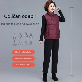 Pamučna vesta s kapuljom, kratka duljina, stojeći ovratnik, zatvarač