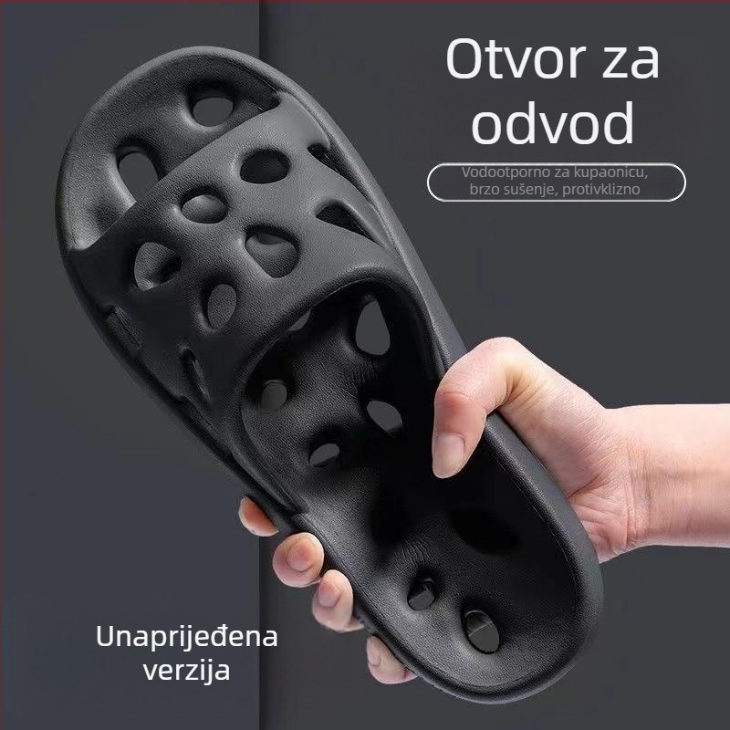 Papuke za parove za ljeto: šuplji dizajn, prozračni PVC gornji dio i potplat, protuklizna injekcijska potplat