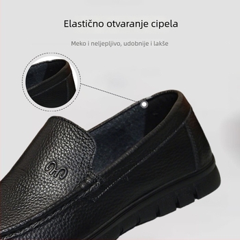 Muški loafers od dvostruke teleće kože, okrugla prednja, potplata injekcijom, nizak profil, pogodni za sve sezone