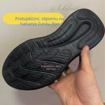 Muške kožne tenisice za trčanje s gornjim dijelom od kože prvog sloja, PU đon, vezanje, prozračnost