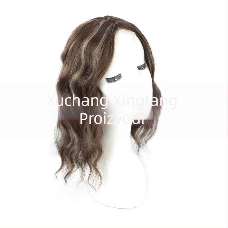 Top Hairpiece za kovrčavu kosu, lagan volumen, termički otporan sintetički materijal Hp327, za žene