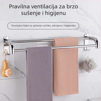 Pet dijelni set za kupaonicu od nehrđajućeg čelika s poliranim završetkom - stil laganog luksuza, marka Craftsmanship, certificirano