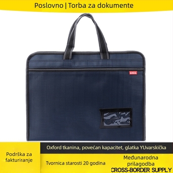 Dokumentarna torba – Unisex, debela konferencijska torba za ured i trening, višeslojna torba za dokumente; Marka: Falaida, Materijal: Oxford platno, Stil: Zip, Oblik: Pravokutna