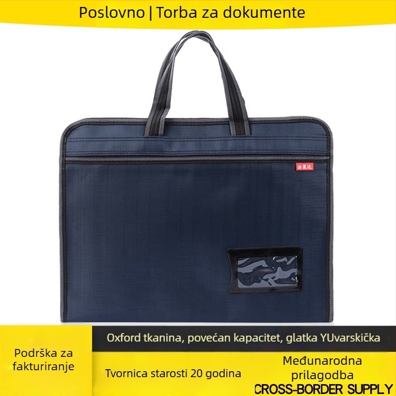 Dokumentarna torba – Unisex, debela konferencijska torba za ured i trening, višeslojna torba za dokumente; Marka: Falaida, Materijal: Oxford platno, Stil: Zip, Oblik: Pravokutna