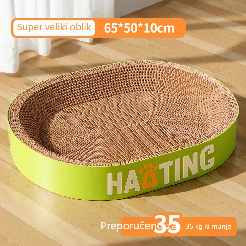 Ploča za grebanje mačaka s integriranim okruglim skloništem od valovitog papira