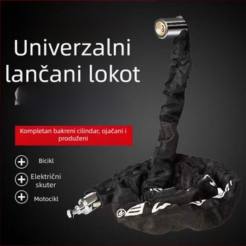 Jiuxing Lančani Zaključavač s Navlakom od Platna – Bakreni Materijal, Za vozila, Moderan Minimalistički Stil