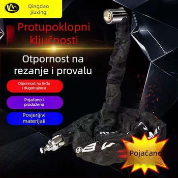 Jiuxing Lančani Zaključavač s Navlakom od Platna – Bakreni Materijal, Za vozila, Moderan Minimalistički Stil