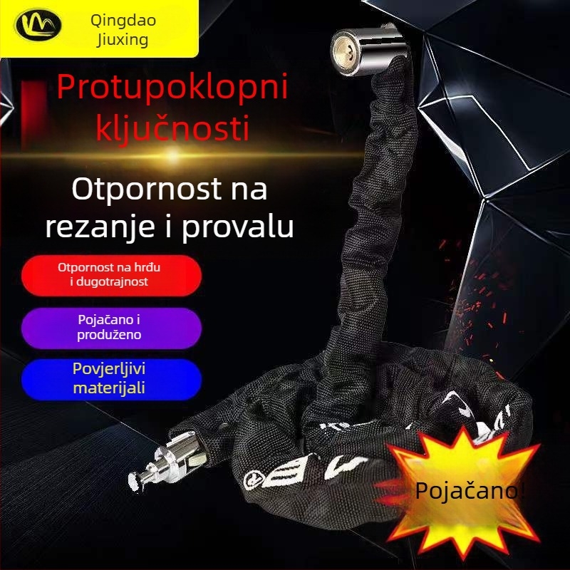 Jiuxing Lančani Zaključavač s Navlakom od Platna – Bakreni Materijal, Za vozila, Moderan Minimalistički Stil