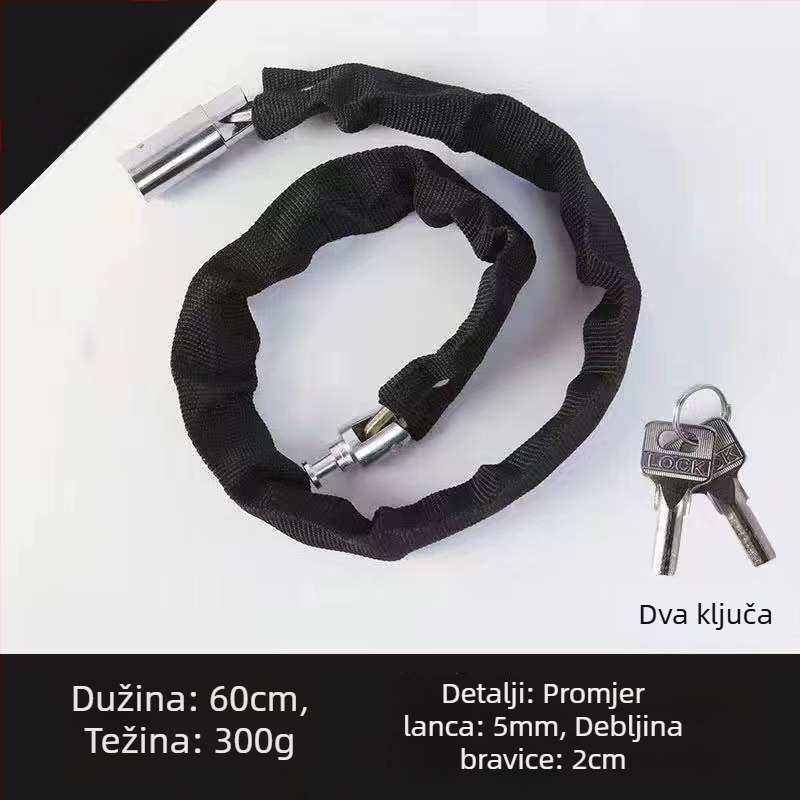 Jiuxing Lančani Zaključavač s Navlakom od Platna – Bakreni Materijal, Za vozila, Moderan Minimalistički Stil