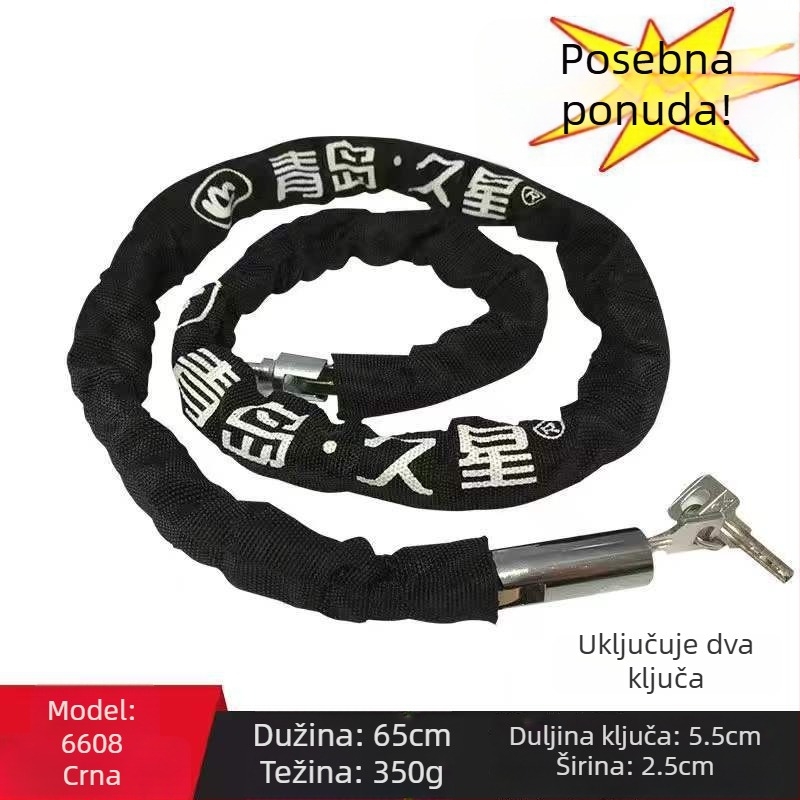 Jiuxing Lančani Zaključavač s Navlakom od Platna – Bakreni Materijal, Za vozila, Moderan Minimalistički Stil