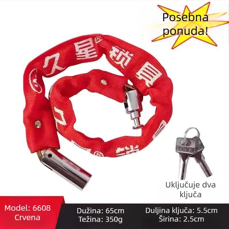 Jiuxing Lančani Zaključavač s Navlakom od Platna – Bakreni Materijal, Za vozila, Moderan Minimalistički Stil