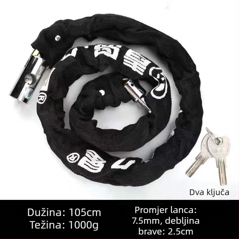 Jiuxing Lančani Zaključavač s Navlakom od Platna – Bakreni Materijal, Za vozila, Moderan Minimalistički Stil