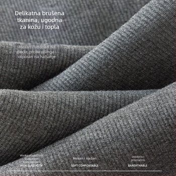 Ženske tajice s flis podstavom, tople, s vertikalnim ribanim uzorcima, uski kroj, 3/4 dužine, Barbie stil