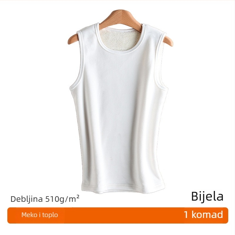 Unisex termalna vesta s fleece podstavom, ekstra debela izolacija, antibakterijski, dvostruki sloj, bazni sloj