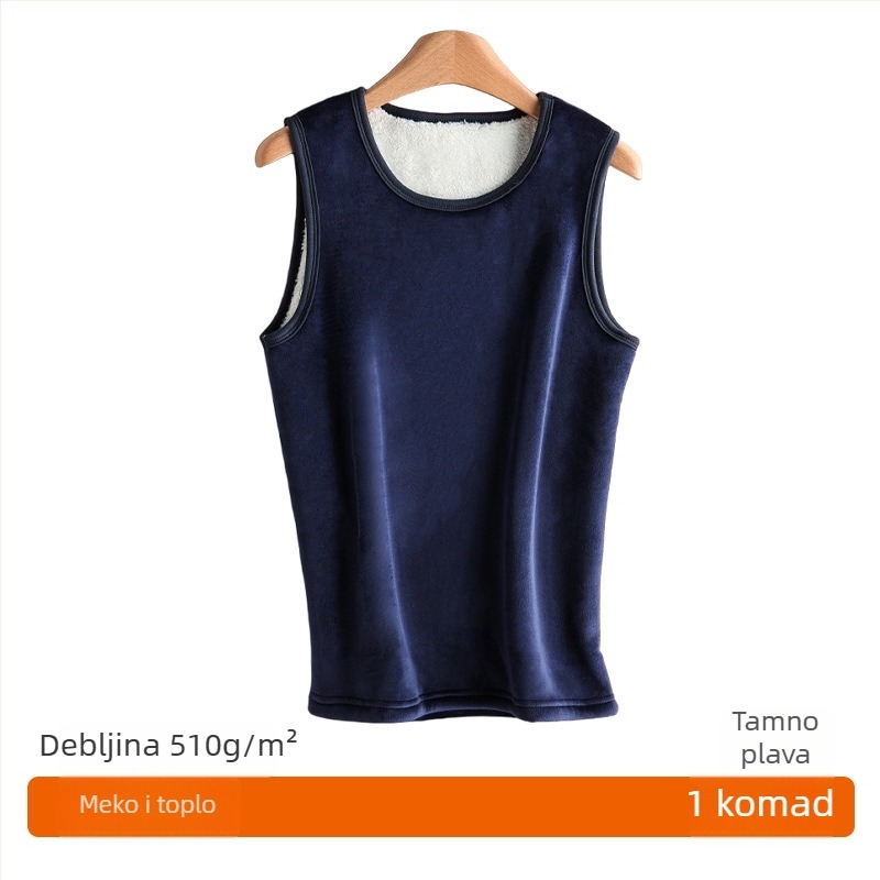 Unisex termalna vesta s fleece podstavom, ekstra debela izolacija, antibakterijski, dvostruki sloj, bazni sloj