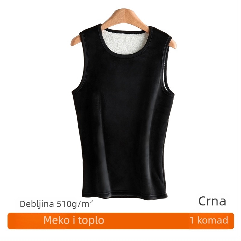 Unisex termalna vesta s fleece podstavom, ekstra debela izolacija, antibakterijski, dvostruki sloj, bazni sloj