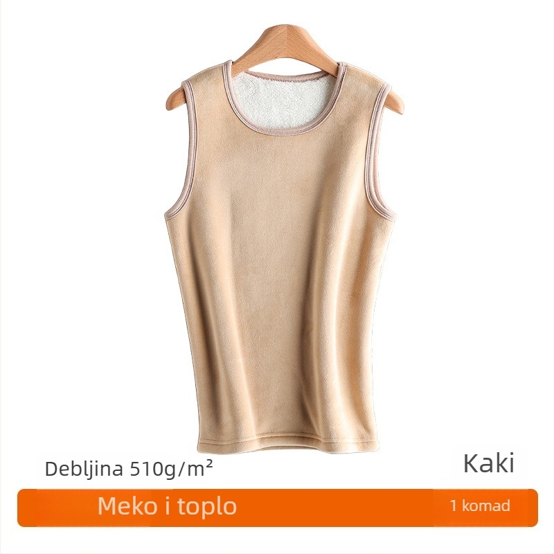 Unisex termalna vesta s fleece podstavom, ekstra debela izolacija, antibakterijski, dvostruki sloj, bazni sloj