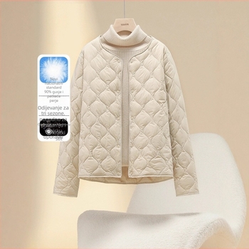 Jakna s guščjim downom, postotak perja 86–90%, tanak najlonski materijal, V-izrez, slobodan kroj