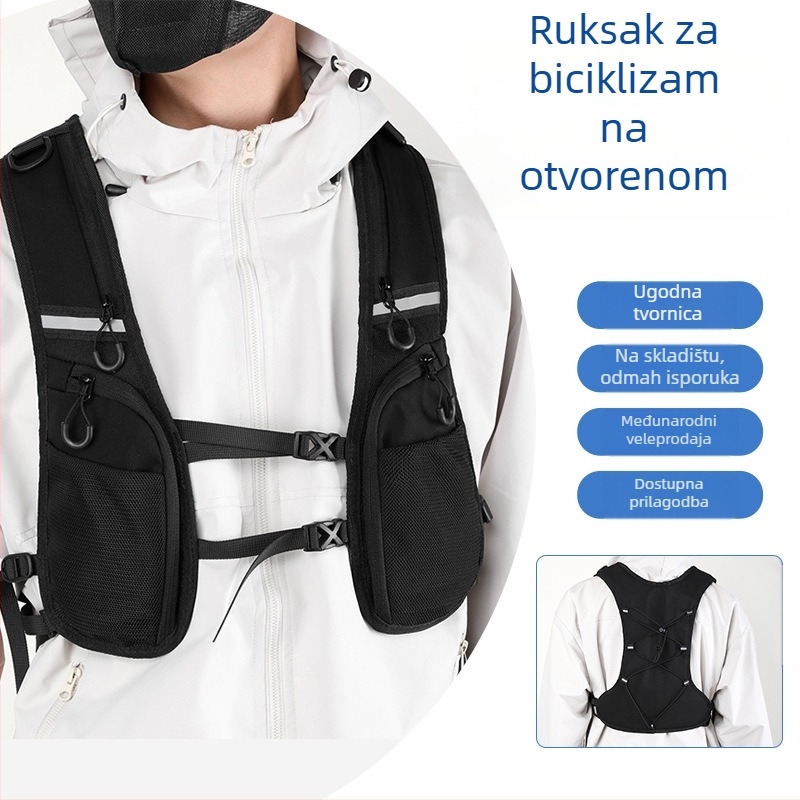 Muška torba za prsa, ulični stil, Oxford platno, prozračna, podstava od najlona