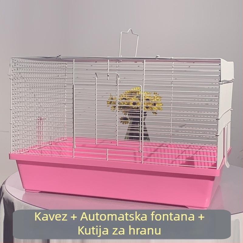 Kavez za hrčka, pravokutnog oblika, od željeza, za unutarnju upotrebu, jednostavan za čišćenje, prozračan