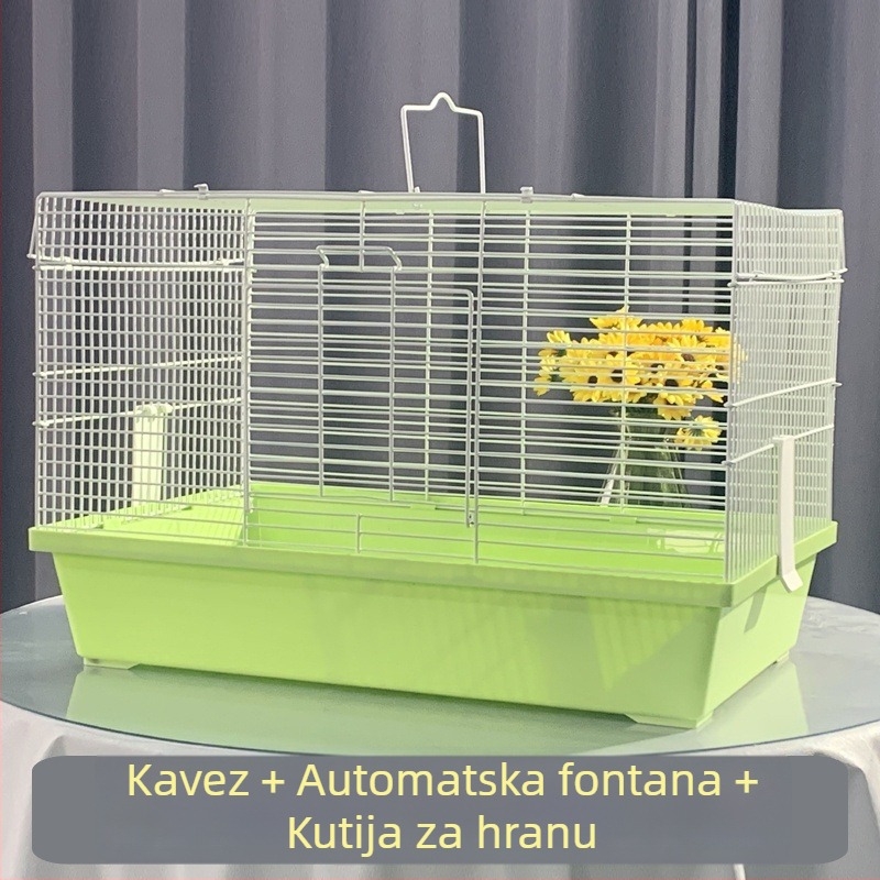 Kavez za hrčka, pravokutnog oblika, od željeza, za unutarnju upotrebu, jednostavan za čišćenje, prozračan