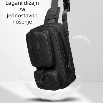 Outwalk muška crossbody torba za rekreaciju – Oxford platno, prozračna, vodootporna, izdržljiva