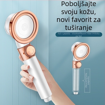 Ručna tuš glava, sedam brzina, ABS, zidna montaža, kišni režim