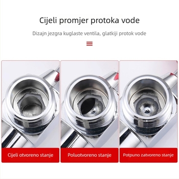 Uglovni ventil, 304 nehrđajući čelik, okretna ugradnja, za sustav tople vode, neto težina 150 g
